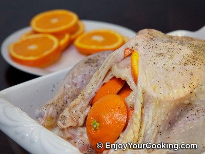 Recipes Orange Chicken on Whole Chicken Roast With Oranges Recipe   My Homemade Food Recipes