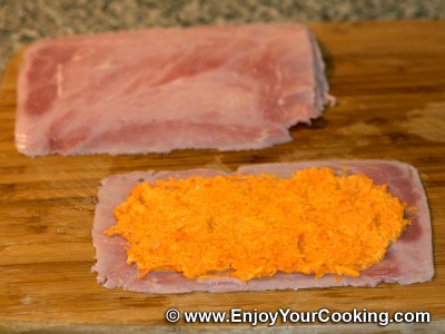 Ham Rolls With Carrot Stuffing Recipe: Step 1