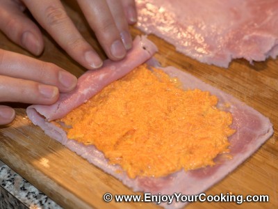 Ham Rolls With Carrot Stuffing Recipe: Step 2