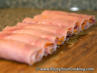Ham Rolls With Carrot Stuffing Recipe: Step 3