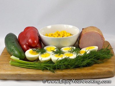 Egg & Ham Salad Recipe: Step 1