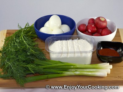 Radish and Soft Cheese Salad Recipe: Step 1
