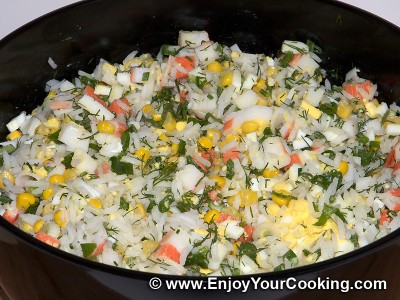 Crab Sticks & Rice Salad Recipe: Step 6