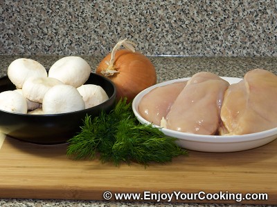 Stewed Chicken in Mushroom Sauce Recipe: Step 1