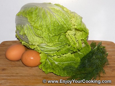 Napa Slaw with Eggs (Cabbage Salad) Recipe: Step 1