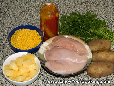 Chicken with Pineapple Salad Recipe: Step 1