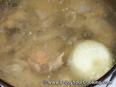 Chicken Soup with Egg Linguine Recipe: Step 5