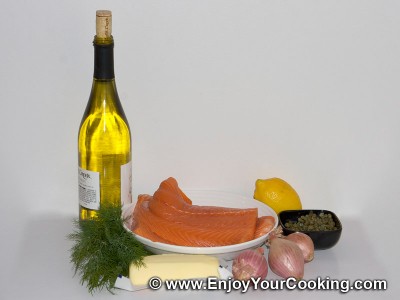 Salmon under Capers and Dill Sauce Recipe: Step 1