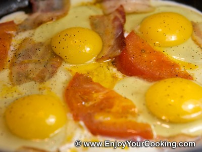 Bacon and Eggs with Tomatoes Recipe: Step 6