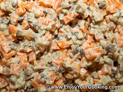 Carrots and Stewed Mushrooms Salad Recipe: Step 8