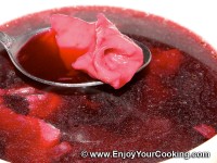 Lenten Borscht with Mushroom Dumplings