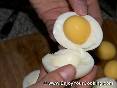 Separate egg halves