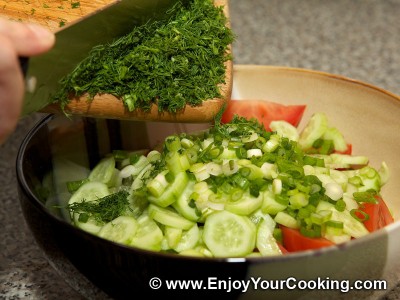 Tomatoes and Cucumbers Summer Salad Recipe: Step 5