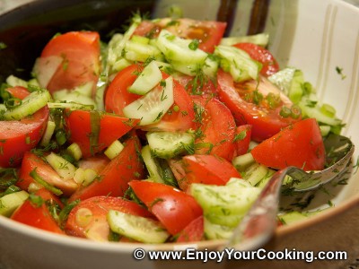 Tomatoes and Cucumbers Summer Salad Recipe: Step 6