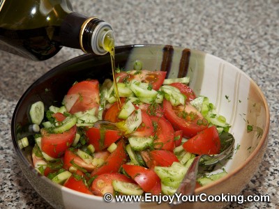 Tomatoes and Cucumbers Summer Salad Recipe: Step 7