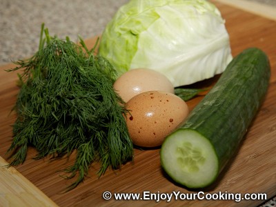Cabbage and Cucumber Salad Recipe: Step 1