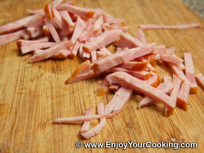 Salad Dnister (Cabbage, Peas and Sausage) Recipe: Step 4