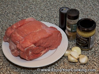 Veal Roast with Mustard and Garlic Recipe: Step 1