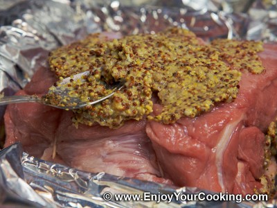 Veal Roast with Mustard and Garlic Recipe: Step 7