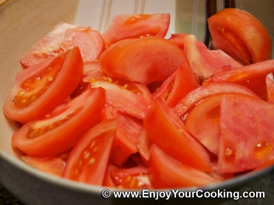 Ukrainian Tomato and Cucumber Salad with Sour Cream Dressing Recipe: Step 6