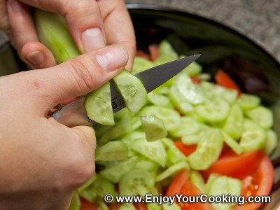 Ukrainian Tomato and Cucumber Salad with Sour Cream Dressing Recipe: Step 7