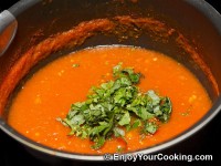 Add chopped basil