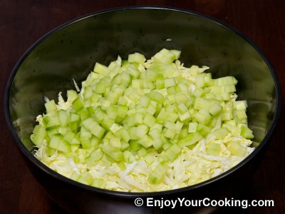 Crab Sticks Salad with Napa and Cucumber Recipe: Step 3