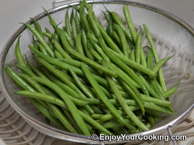 String Beans Fried with Eggs Recipe: Step 2