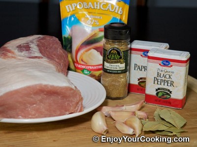 Pork Roast with Garlic, Mayo and Spices Recipe: Step 1
