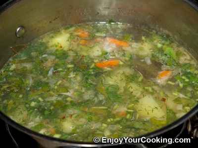 Sorrel and Pork Soup (Green Borscht) Recipe: Step 13