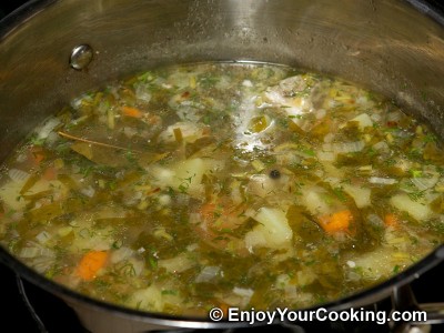 Sorrel and Pork Soup (Green Borscht) Recipe: Step 14
