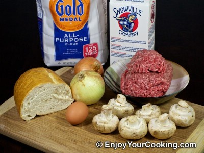 Minced Cutlets Stuffed with Mushrooms Recipe: Step 1