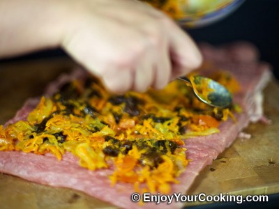 Pork Loin Roll with Prunes and Carrots Recipe: Step 11