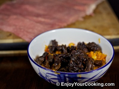 Pork Loin Roll with Prunes and Carrots Recipe: Step 9