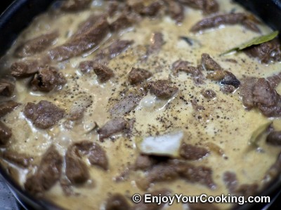 Beef Stroganoff with Mushrooms and Cream Recipe: Step 12