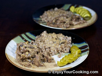 Beef Stroganoff with Mushrooms and Cream Recipe: Step 13