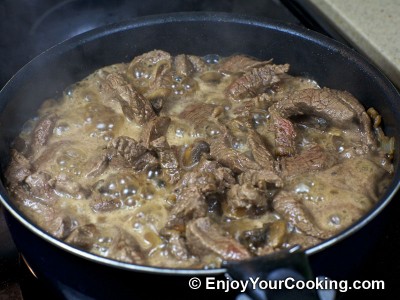 Beef Stroganoff with Mushrooms and Cream Recipe: Step 7