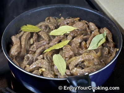 Beef Stroganoff with Mushrooms and Cream Recipe: Step 9