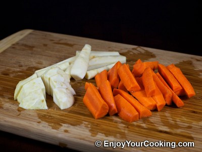 Clear Beef Broth with Vegetables Recipe: Step 3