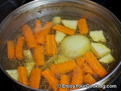 Clear Beef Broth with Vegetables Recipe: Step 5