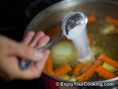 Clear Beef Broth with Vegetables Recipe: Step 6