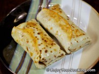 Crepes with Boiled Meat and Rice Stuffing