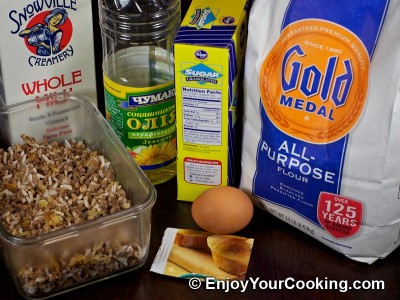 Russian Fried Pies with Meat and Rice Stuffing Recipe: Step 1
