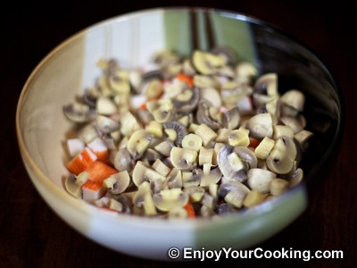 Crab Sticks Salad with Pickled Mushrooms and Apple Recipe: Step 3