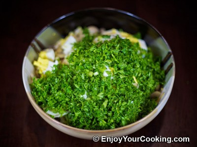 Crab Sticks Salad with Pickled Mushrooms and Apple Recipe: Step 7