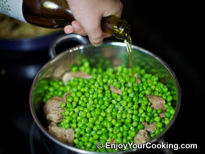 Veal Stew with Chanterelles and Peas Recipe: Step 10