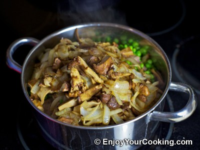 Veal Stew with Chanterelles and Peas Recipe: Step 11
