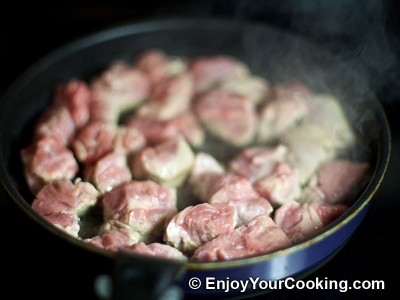 Veal Stew with Chanterelles and Peas Recipe: Step 5