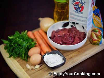 Layered Liver Cake Recipe: Step 1