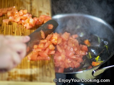 Mussels Steamed with Vegetables in White Wine Recipe: Step 16